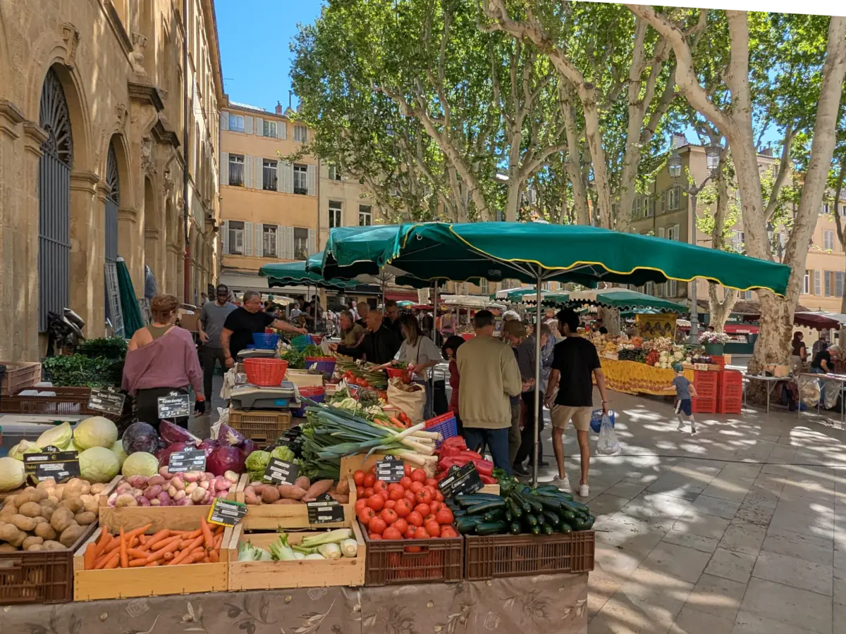 Provencal market at Richelme Square in Aix-en-Provence in Aix-en-Provence © VF